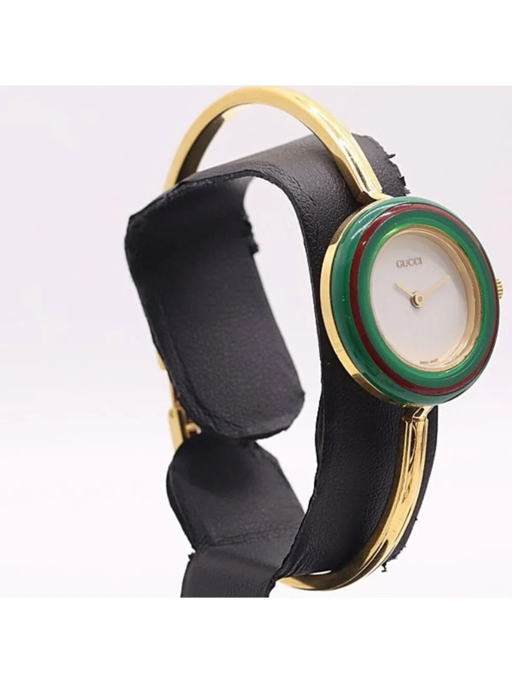 Gucci with Box Change Bezel 11 12.2 Quartz Bangle Watch White Dial